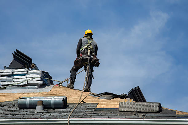 Professional Gutter Installation technician working in Adrian, OR